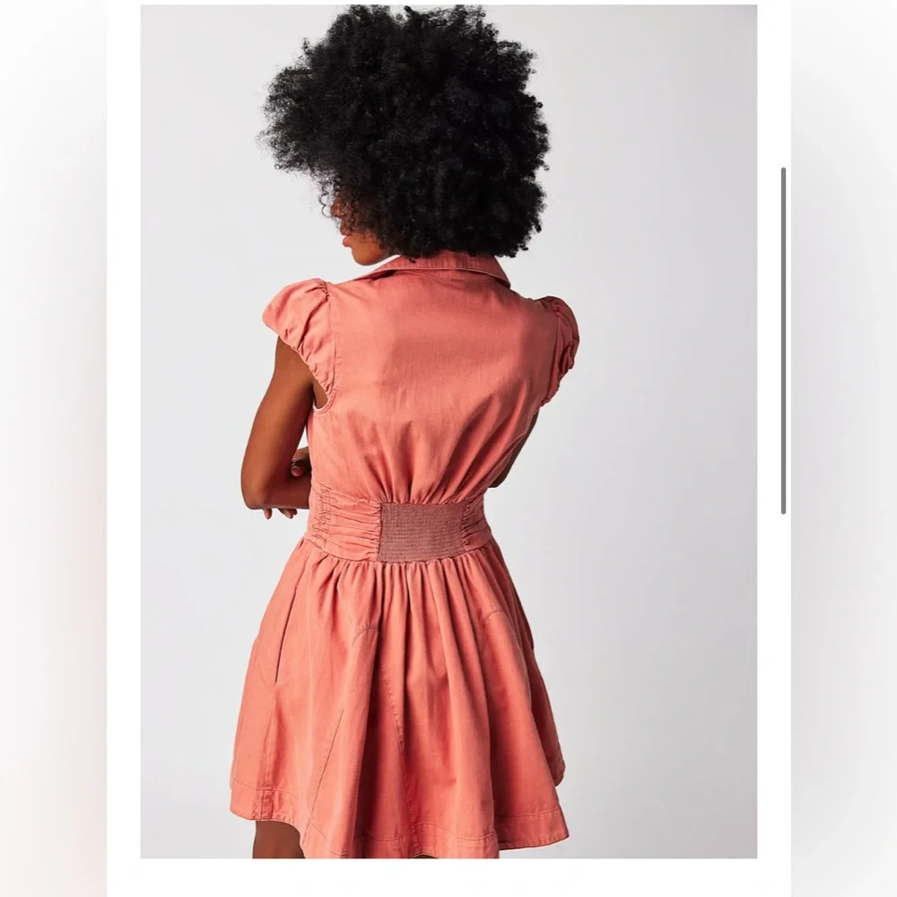 Free People CHESTER MINI DRESS IN LIGHTEST ROSE - Picture 11 of 14